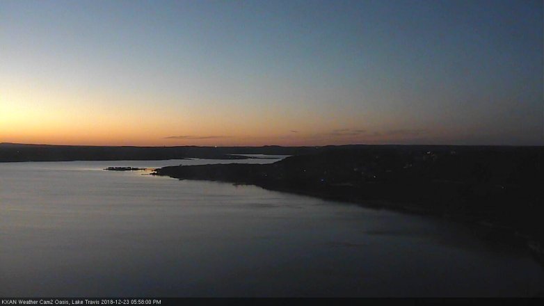 Lake Travis webcam, December 23, 2018 5:00 PM CT