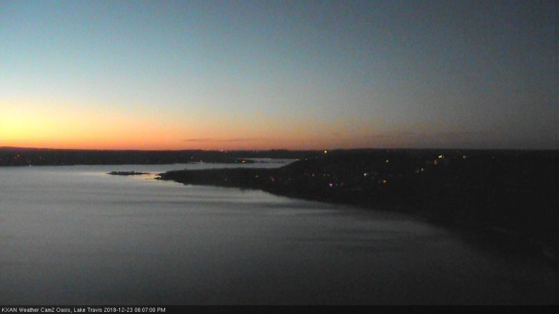 Lake Travis webcam, December 23, 2018 5:10 PM CT
