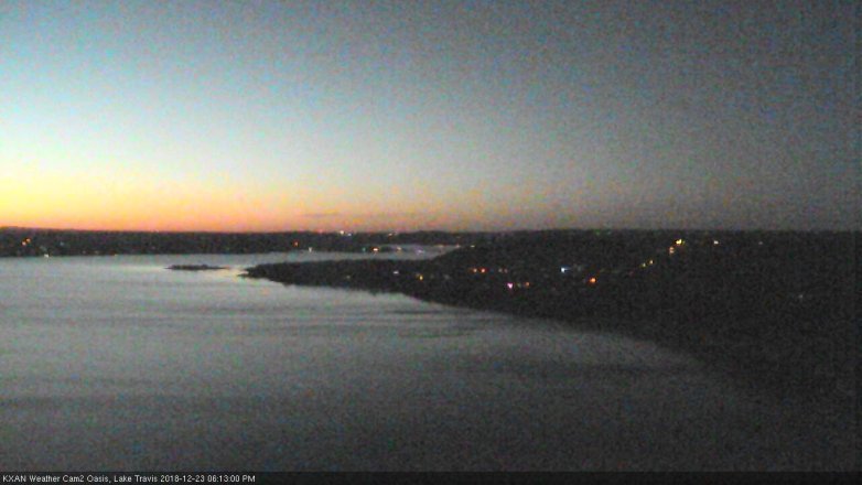 Lake Travis webcam, December 23, 2018 5:15 PM CT