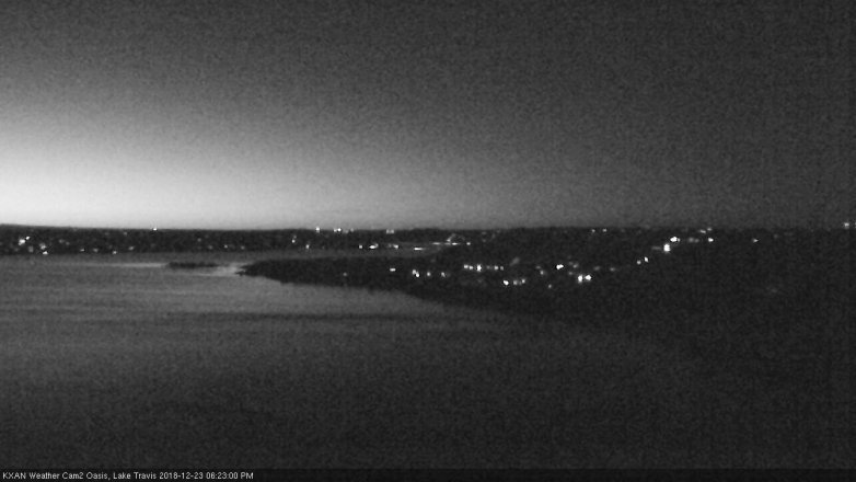 Lake Travis webcam, December 23, 2018 5:25 PM CT