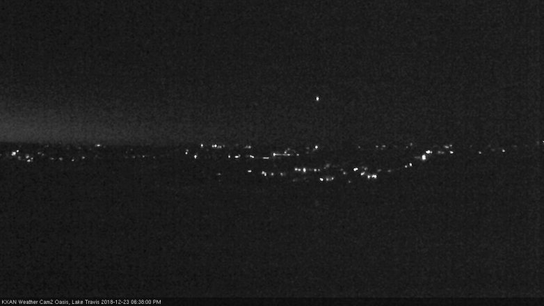 Lake Travis webcam, December 23, 2018 5:40 PM CT