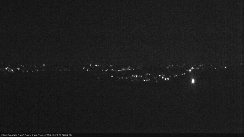Lake Travis webcam, December 23, 2018 7:00 PM CT