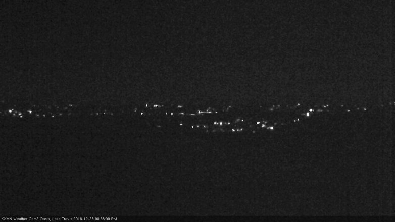 Lake Travis webcam, December 23, 2018 7:40 PM CT