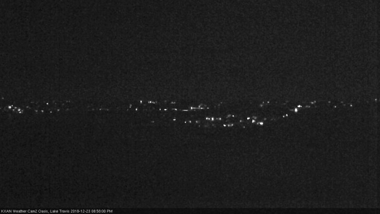 Lake Travis webcam, December 23, 2018 8:00 PM CT