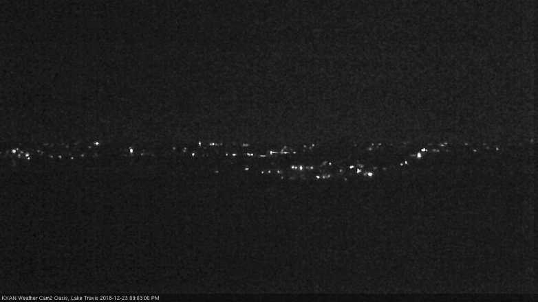 Lake Travis webcam, December 23, 2018 8:05 PM CT