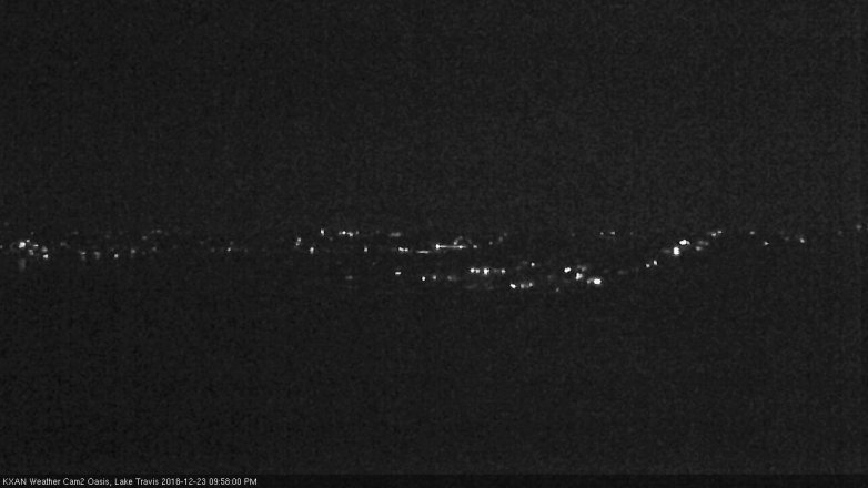 Lake Travis webcam, December 23, 2018 9:00 PM CT