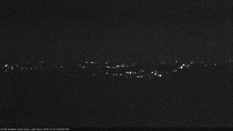 Lake Travis webcam, December 23, 2018 9:10 PM CT