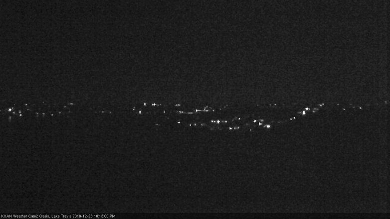 Lake Travis webcam, December 23, 2018 9:15 PM CT