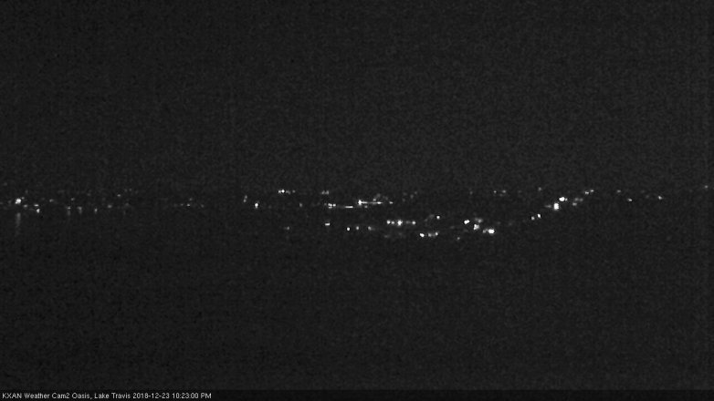Lake Travis webcam, December 23, 2018 9:25 PM CT
