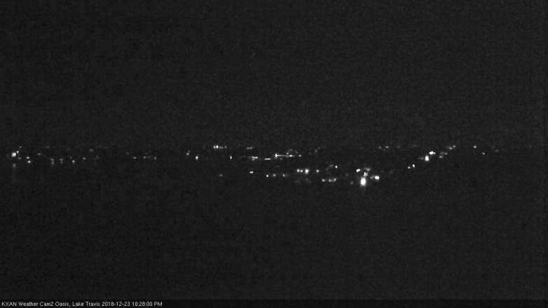 Lake Travis webcam, December 23, 2018 9:30 PM CT