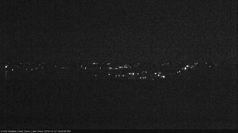 Lake Travis webcam, December 23, 2018 9:45 PM CT