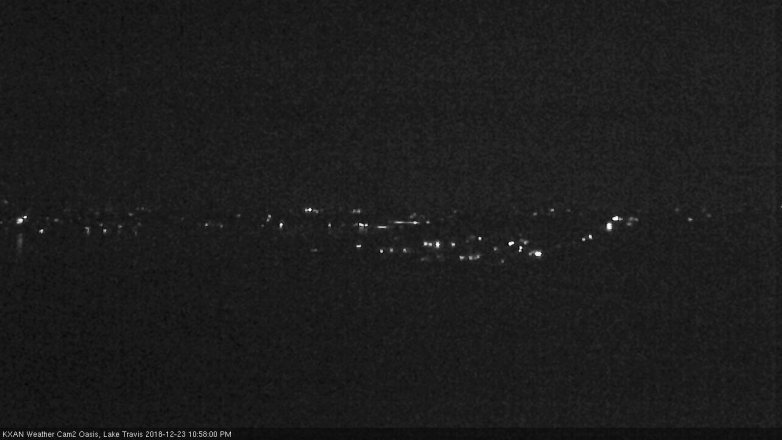 Lake Travis webcam, December 23, 2018 10:00 PM CT