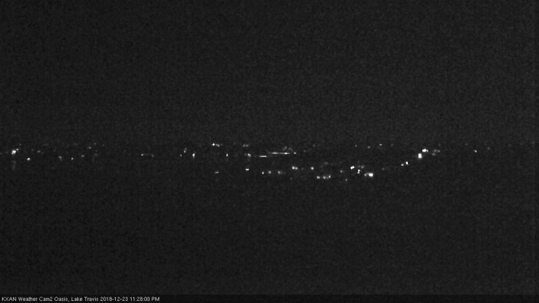Lake Travis webcam, December 23, 2018 10:30 PM CT