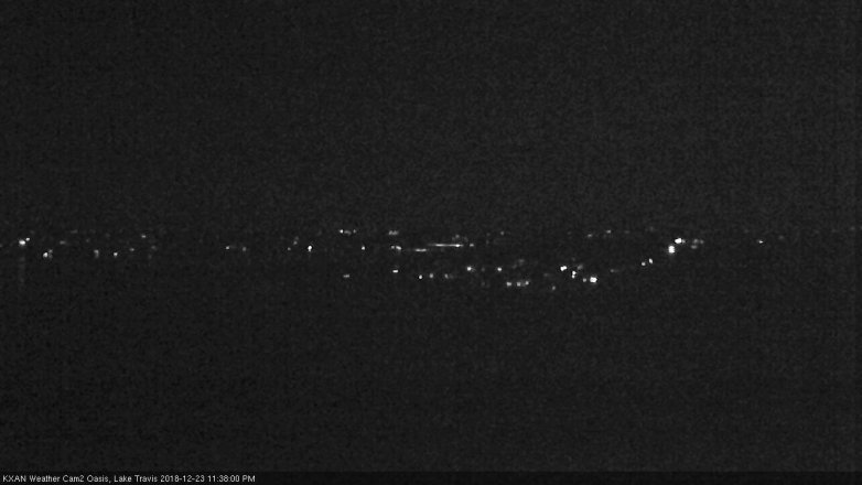 Lake Travis webcam, December 23, 2018 10:40 PM CT