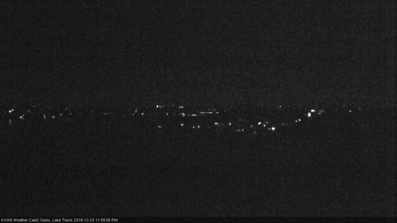 Lake Travis webcam, December 23, 2018 11:00 PM CT