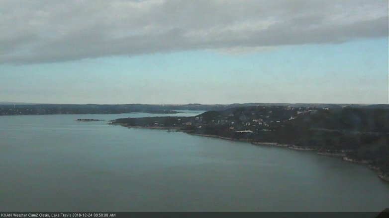 Lake Travis webcam, December 24, 2018 9:00 AM CT