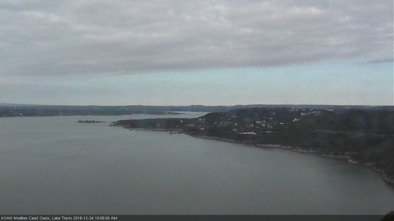 Lake Travis webcam, December 24, 2018 9:10 AM CT