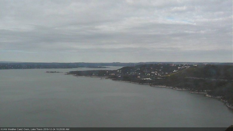 Lake Travis webcam, December 24, 2018 9:30 AM CT