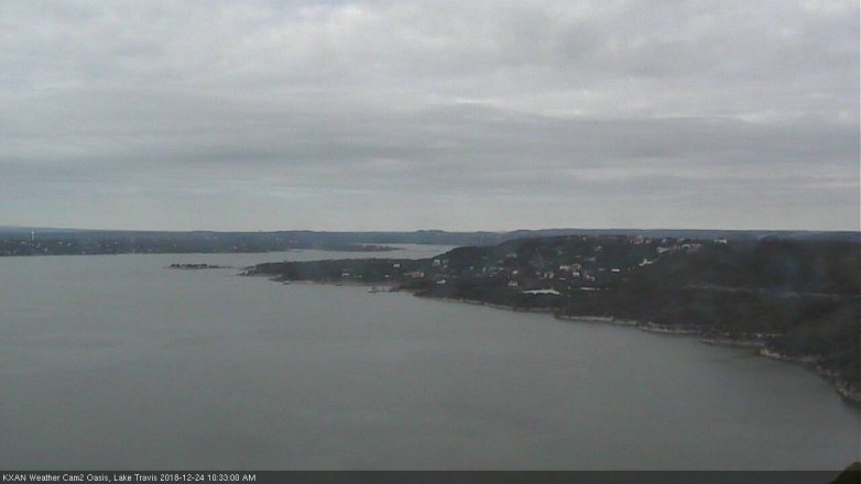 Lake Travis webcam, December 24, 2018 9:35 AM CT