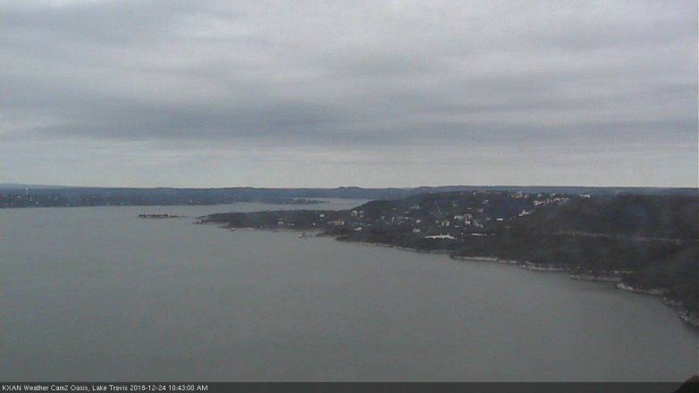 Lake Travis webcam, December 24, 2018 9:45 AM CT