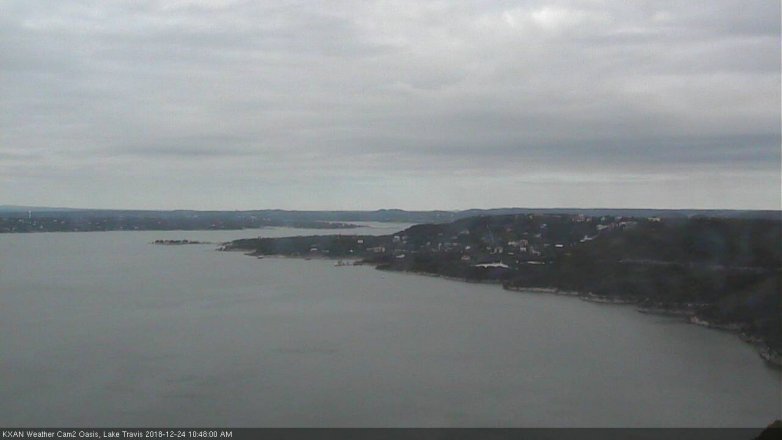 Lake Travis webcam, December 24, 2018 9:50 AM CT