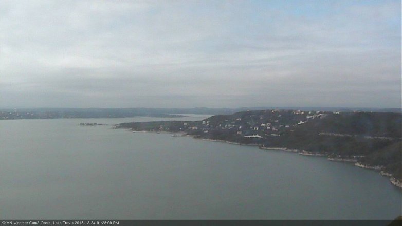 Lake Travis webcam, December 24, 2018 12:30 PM CT