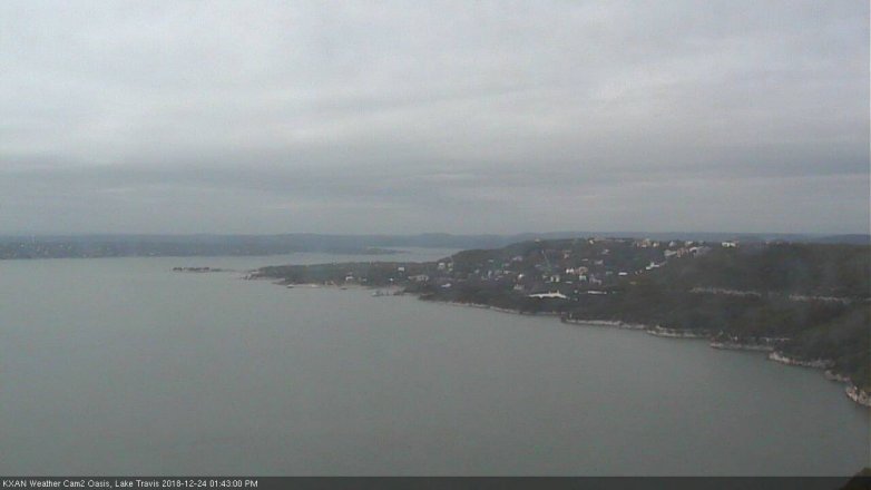 Lake Travis webcam, December 24, 2018 12:45 PM CT