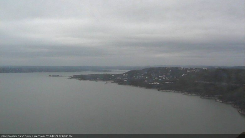 Lake Travis webcam, December 24, 2018 1:10 PM CT