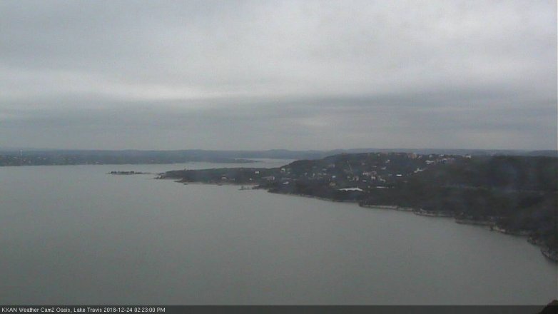 Lake Travis webcam, December 24, 2018 1:25 PM CT