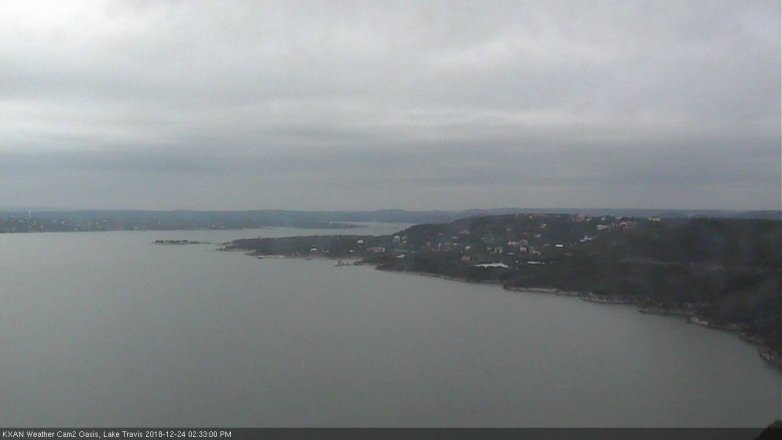 Lake Travis webcam, December 24, 2018 1:35 PM CT