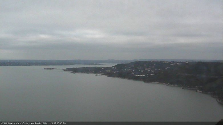 Lake Travis webcam, December 24, 2018 1:40 PM CT