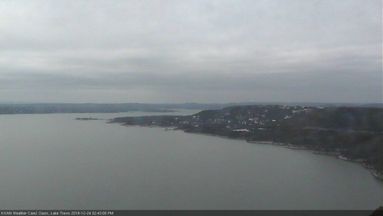 Lake Travis webcam, December 24, 2018 1:45 PM CT