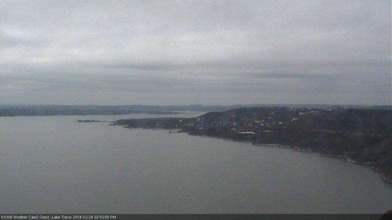 Lake Travis webcam, December 24, 2018 1:55 PM CT