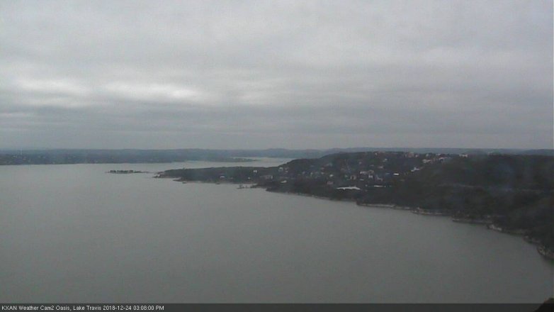 Lake Travis webcam, December 24, 2018 2:10 PM CT
