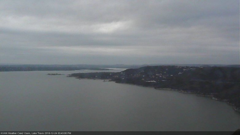 Lake Travis webcam, December 24, 2018 2:45 PM CT