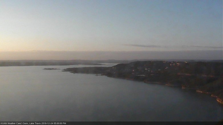 Lake Travis webcam, December 24, 2018 4:10 PM CT