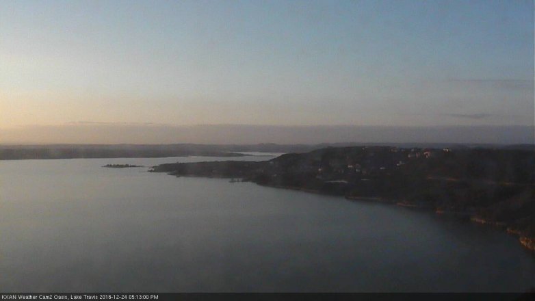 Lake Travis webcam, December 24, 2018 4:15 PM CT