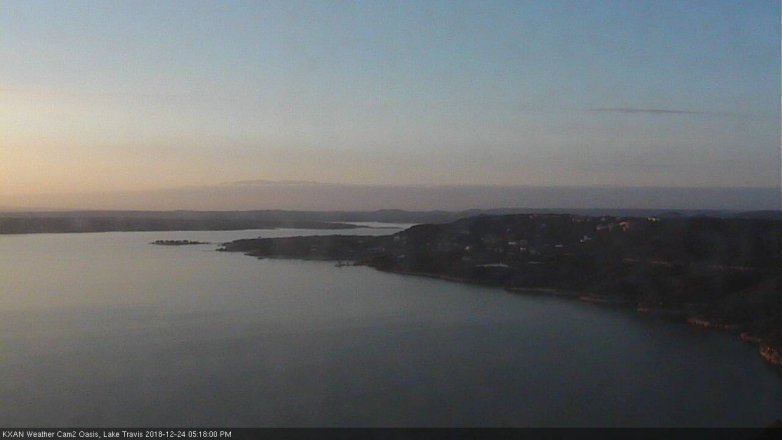 Lake Travis webcam, December 24, 2018 4:20 PM CT