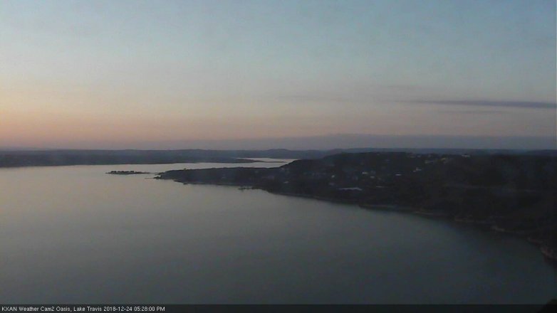 Lake Travis webcam, December 24, 2018 4:30 PM CT