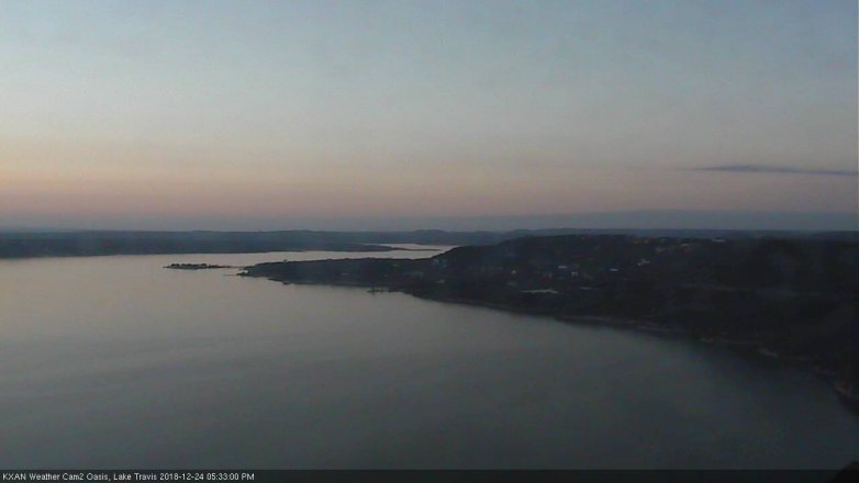 Lake Travis webcam, December 24, 2018 4:35 PM CT