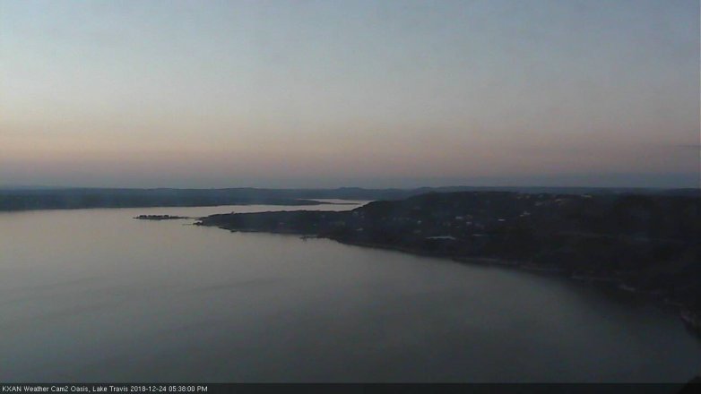Lake Travis webcam, December 24, 2018 4:40 PM CT