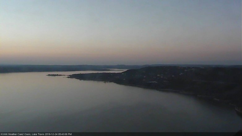 Lake Travis webcam, December 24, 2018 4:45 PM CT