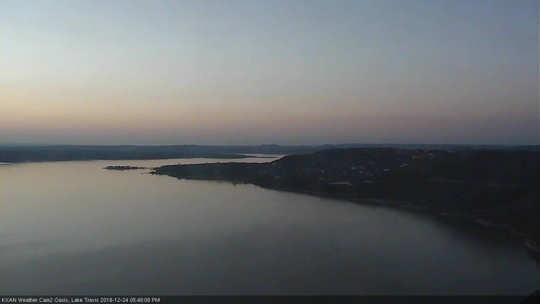 Lake Travis webcam, December 24, 2018 4:50 PM CT