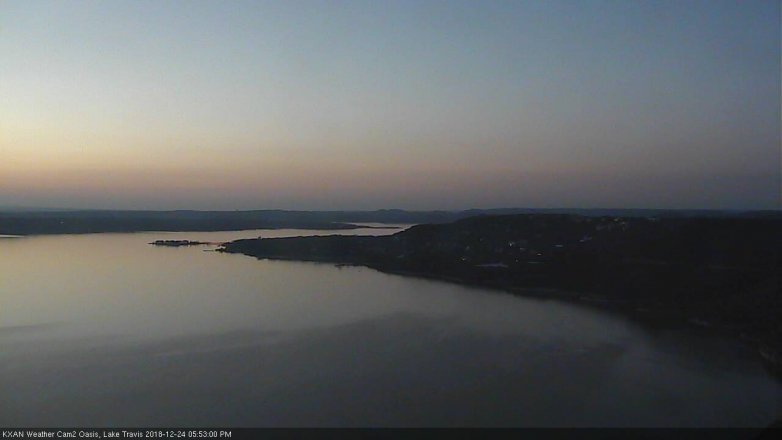 Lake Travis webcam, December 24, 2018 4:55 PM CT