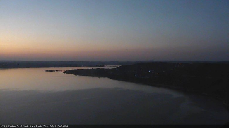 Lake Travis webcam, December 24, 2018 5:00 PM CT