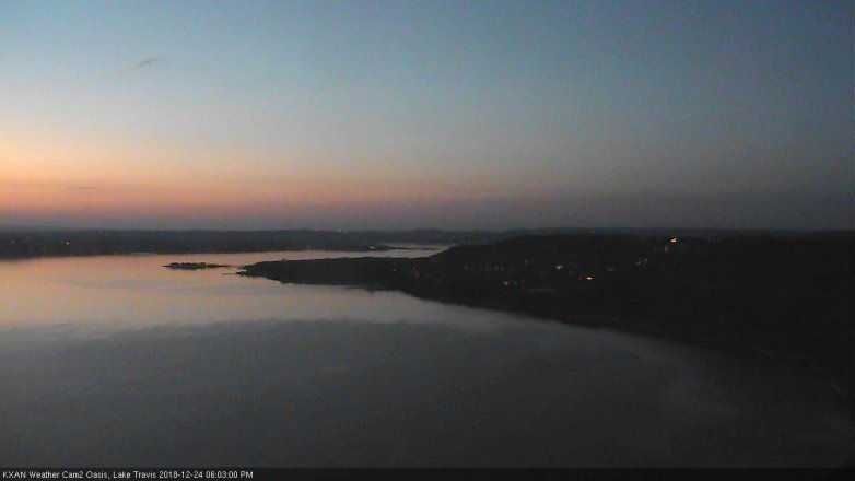 Lake Travis webcam, December 24, 2018 5:05 PM CT