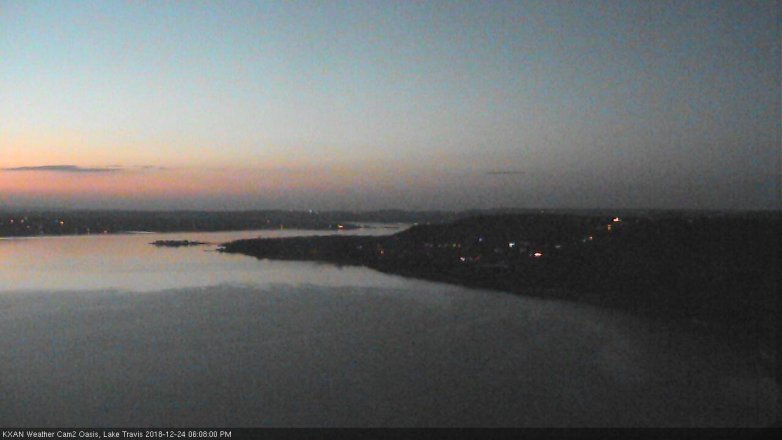 Lake Travis webcam, December 24, 2018 5:10 PM CT