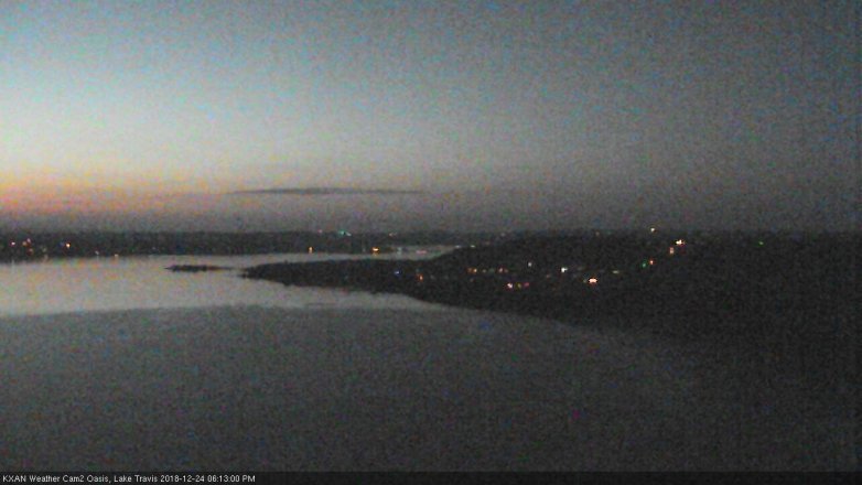 Lake Travis webcam, December 24, 2018 5:15 PM CT
