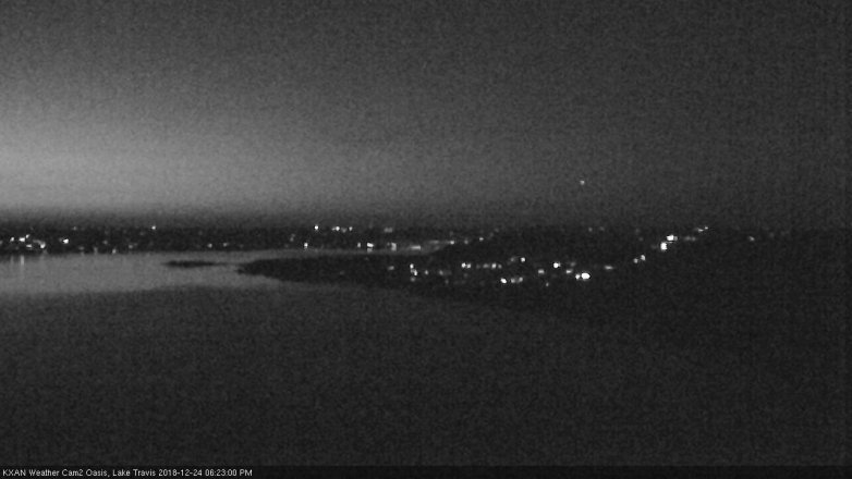 Lake Travis webcam, December 24, 2018 5:25 PM CT