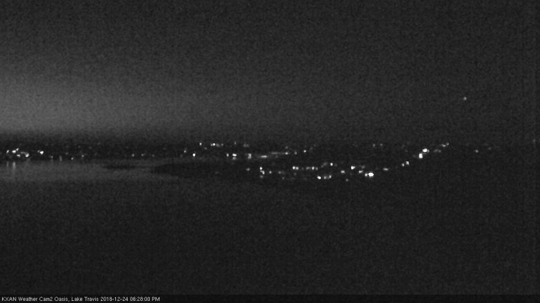 Lake Travis webcam, December 24, 2018 5:30 PM CT